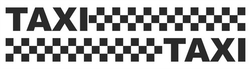 Taxi stripe sticker - sticker, |