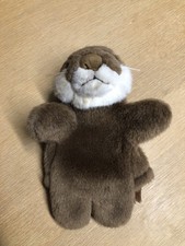 Dowman Soft Touch Hand Puppet - Otter Brown and White Approx 9”