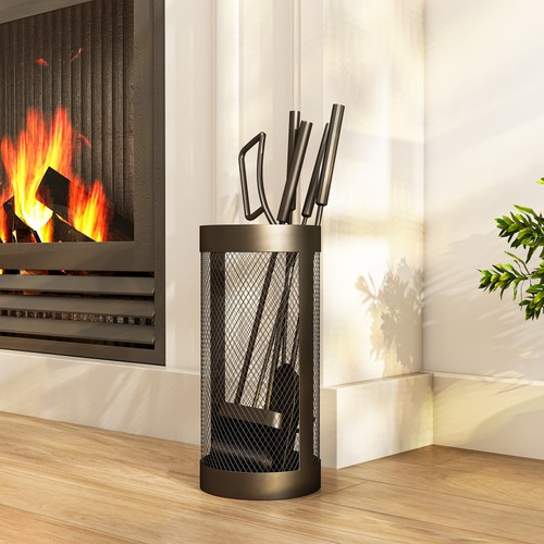 Fireplace tools set with - with, mesh