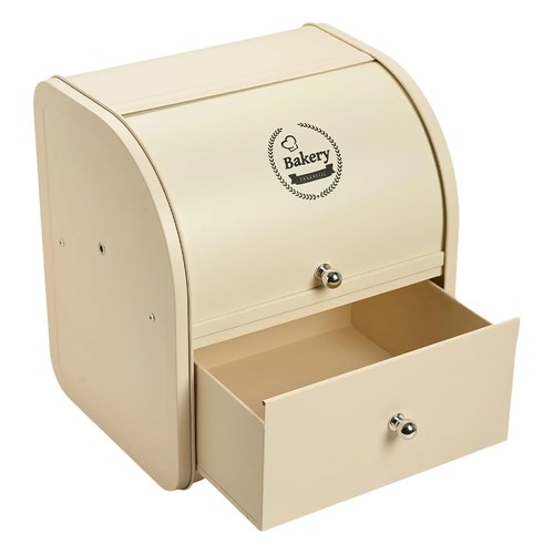 Metal bread bin double - bread, layer