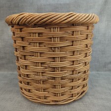 Vintage Basket Planter Plant Pot  Woven Wicker Storage Laundry Country Cottage