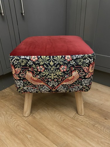 Square footstool made - footstool, in