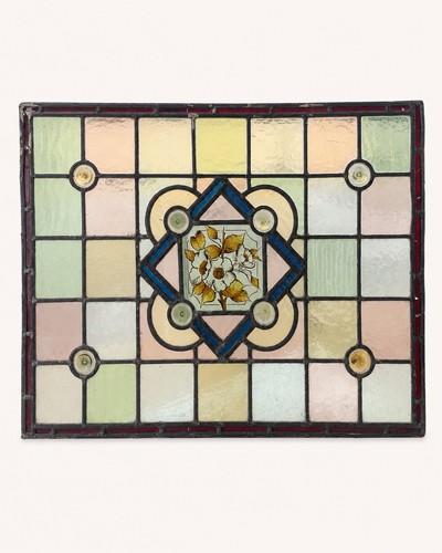 Victorian stained glass - stained, panel