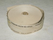 STEVENSONS YELLOW BUS SERVICE SETRIGHT BUS TICKET ROLL