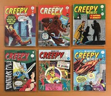 Creepy Worlds x 10 between #154 & 221 (Alan Class 1975). Amazing Tales.
