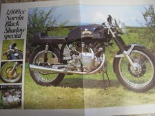 1000cc NORVIN BLACK SHADOW SPEC POSTER ADVERT READY FRAME DOUBLE A4 SIZE FILE K