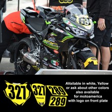  trackday or race numberplate