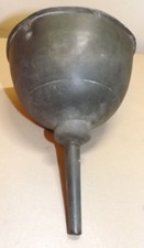 Vintage large pewter wine funnel  oil automotive car hopper early example