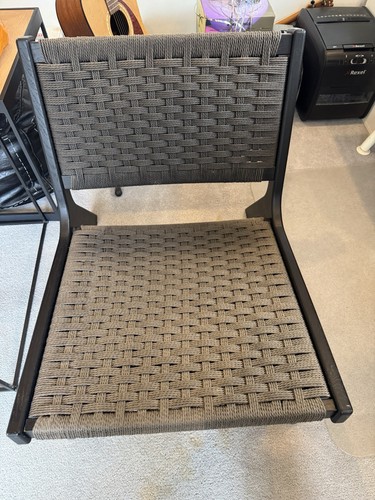 Habitat black rattan chair
