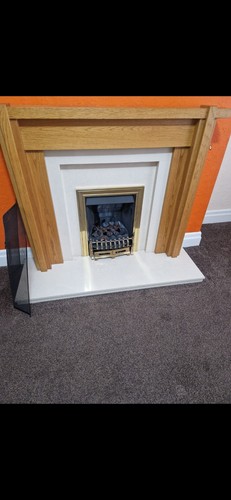 Stone fireplace surround and - stone,