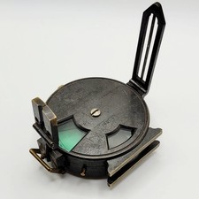 RARE WW1 - ANGLE OF SIGHT - GREEN CARD COMPASS & CLINOMETER - BRITISH ARMY