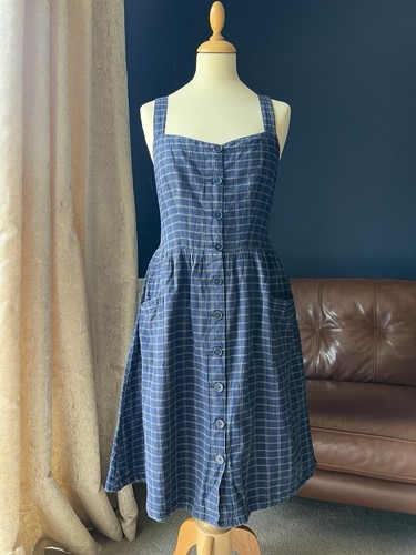 Vintage fat face navy check - vintage,