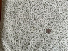 Vintage Laura Ashley Cotton Fabric Remnant Campion Green /Light Green Patchwork