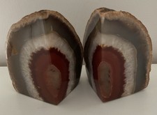Agate/quartz Polished Bookends