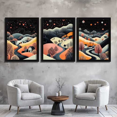 Scandinavian folk art set - set, of