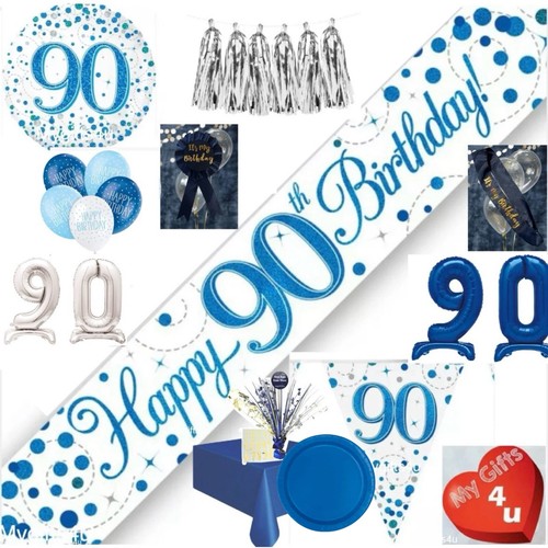 Blue 90th happy birthday - blue, &