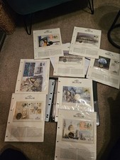 Millenium Coin covers £5 £2 rare coins 2000. complete set,binder with receipt