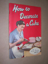 HOW TO DECORATE A CAKE. ANNE ANSON. c1950. TALA PROMOTIONAL BOOKLET.