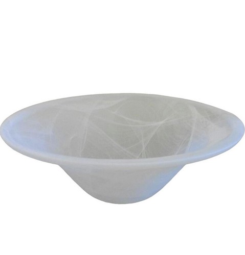 30cm white bowl glass shade - white,
