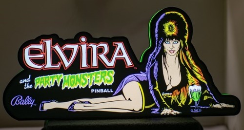 Elvira topper pinball pin sign - topper,
