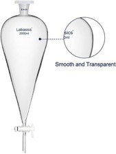 2000ml Separating Funnel, Borosilicate Glass Separatory Funnel with 24/29 Joints