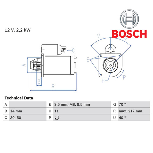 Starter bosch 986 023 - bosch, 0.986.023.580