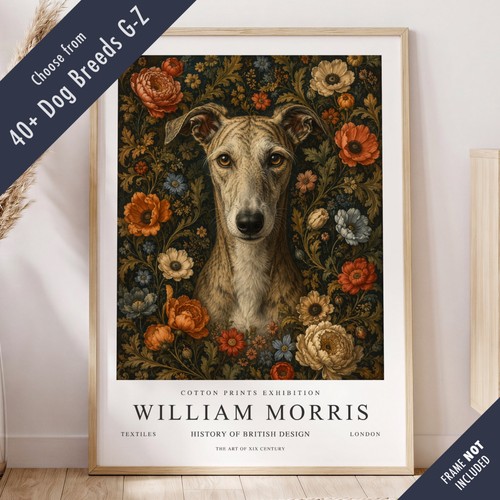William morris style dog print - william,