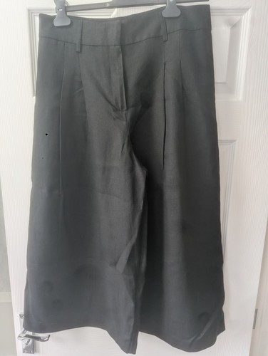 Black linen blend wide leg - tu,,
