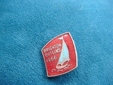 BUTLINS BRIGHTON 1966 Holiday Camp BOAT red enamel pin badge by GAUNT