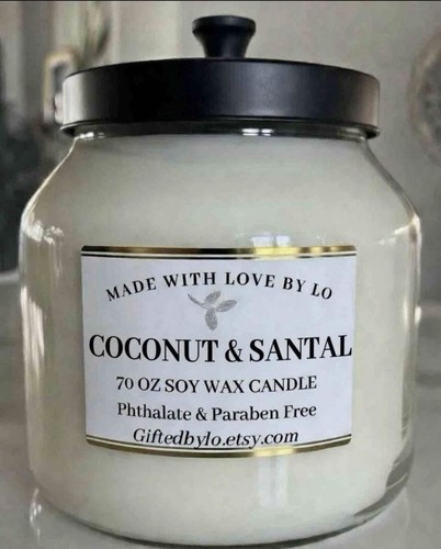 Jumbo candle coconut - &, santal