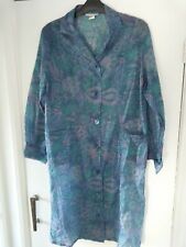 Ladies Overall, Floral Bri-Nylon pinny overall long sleeved Rustly crinkly VGC