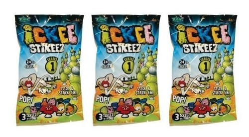 Packs ickee stikeez 3 - of,