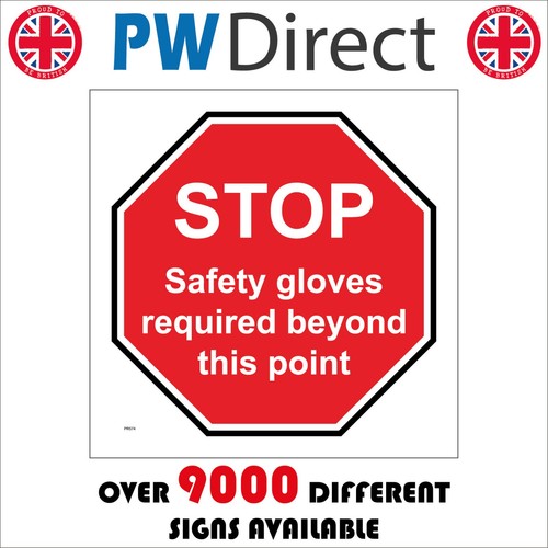 Sign stop safety - safety, gloves