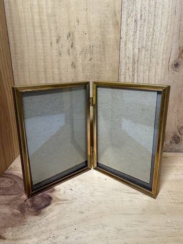 Vtg brass hinged - vtg, double