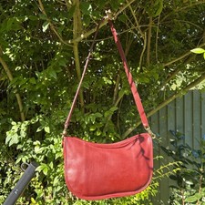 COACH Vintage Large Swinger Bag Red Leather 4040 USA Shoulder Purse