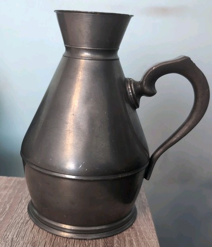 Antique pewter jug pint - jug,