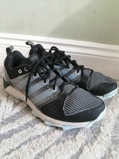 Adidas Galaxy Trail Black Blue Running Gym Trainers Size UK 7.5 Lace Up 