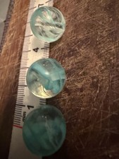 Vintage Aqua Swirl Glass