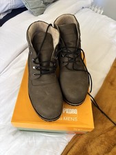 Piedro Men’s Orthopedic Brown Leather Walking Support Boots Size 12 New 