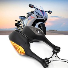 Pair Black Side Mirrors LED