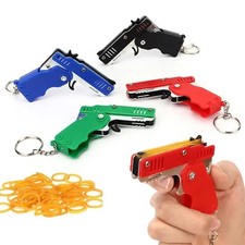 1PC Mini Keychain Gun Rubber