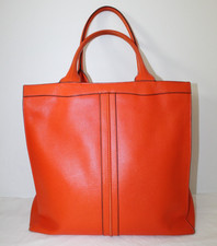 Valextra orange leather tote - orange,