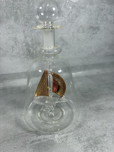 Glass ship decanter bottle - ship,