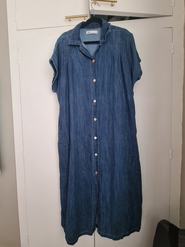 Zara blue denim - zara, dress