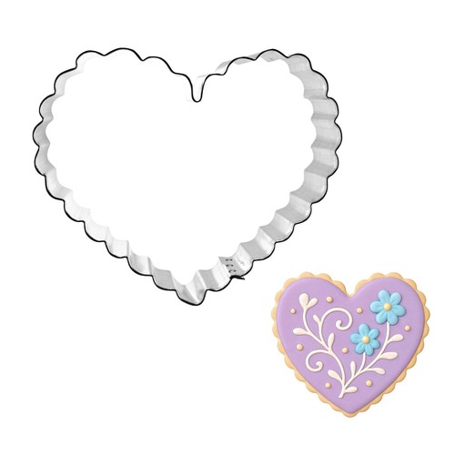 Fluted medium heart - medium, cookie
