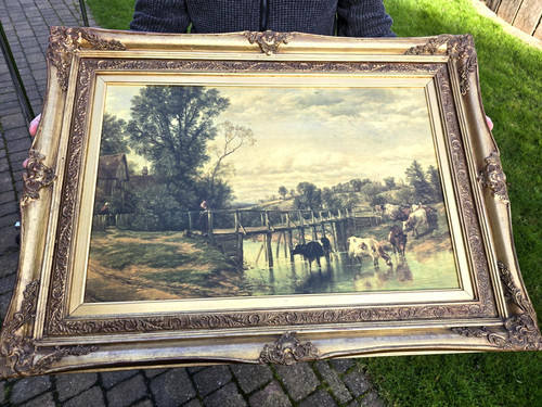 Vintage ornate gilt framed - ornate,