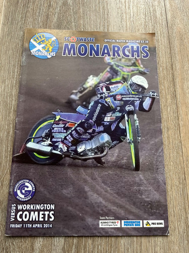 Monarchs speedway programme - speedway,