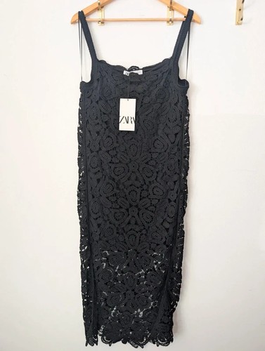 Zara black crochet lace - black,