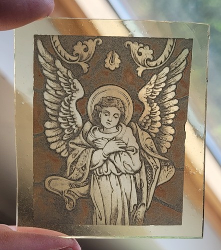 Stained glass angel handmade - glass,