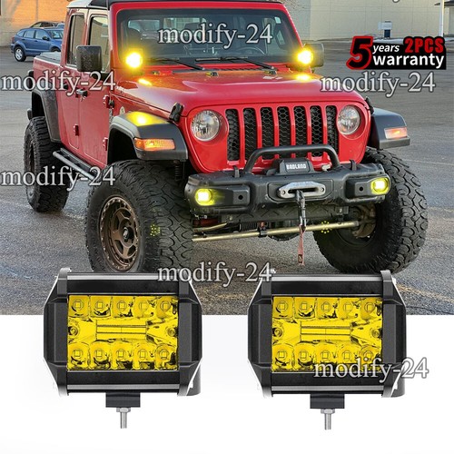 Yellow 2pcs led - yellow,